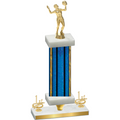 Premium Single Blue Glacier First Place Volleyball Trophy