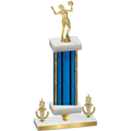 Premium Single Blue Glacier Victory Volleyball Trophy