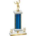 Premium Single Blue Glacier Year Volleyball Trophy