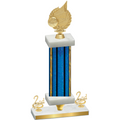Premium Single Blue Glacier Second Place Volleyball Trophy