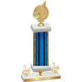 Premium Single Blue Glacier Third Place Volleyball Trophy
