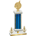 Premium Single Blue Glacier Victory Volleyball Trophy