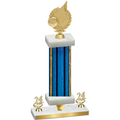 Premium Single Blue Glacier Year Volleyball Trophy