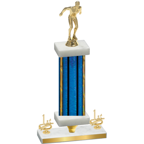 Premium Single Blue Glacier First Place Swimming Trophy