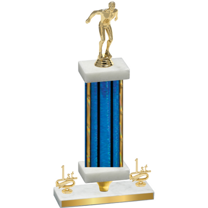 Premium Single Blue Glacier First Place Swimming Trophy