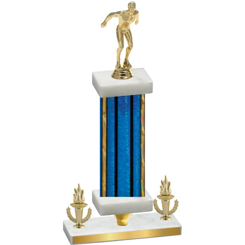 Premium Single Blue Glacier Victory Swimming Trophy