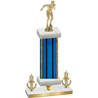 Premium Single Blue Glacier Victory Swimming Trophy