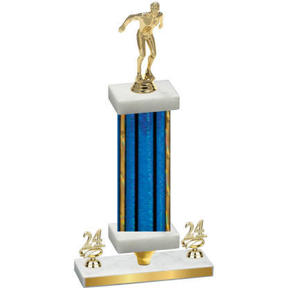 Premium Single Blue Glacier Year Swimming Trophy