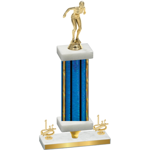 Premium Single Blue Glacier First Place Tennis Trophy