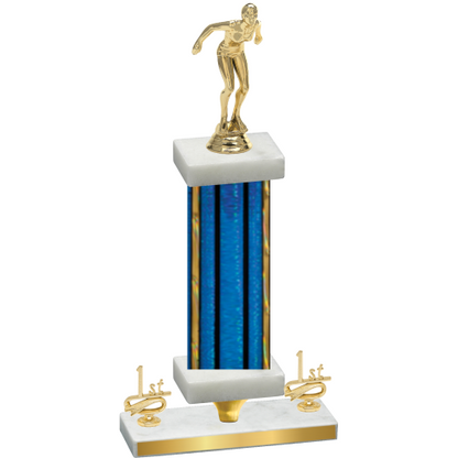 Premium Single Blue Glacier First Place Tennis Trophy