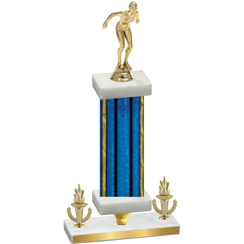 Premium Single Blue Glacier Victory Tennis Trophy
