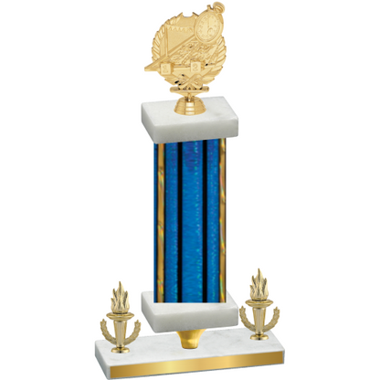 Premium Single Blue Glacier Victory Swimming Trophy