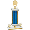 Premium Single Blue Glacier Year Insert Trophy