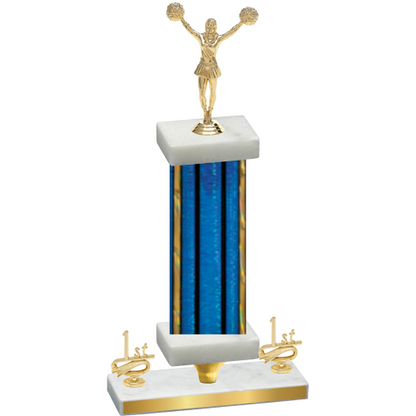 Premium Single Blue Glacier First Place Cheerleading Trophy