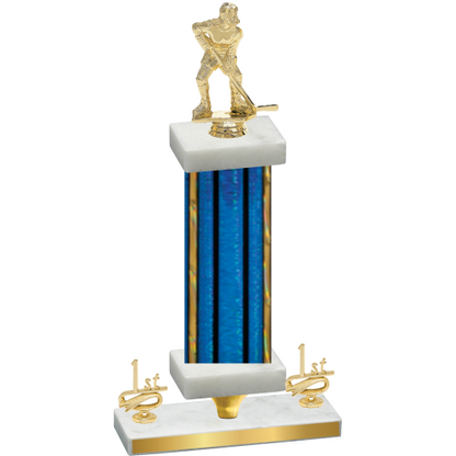 Premium Single Blue Glacier First Place Hockey Trophy