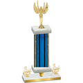 Premium Single Blue Glacier Third Place Victory Trophy
