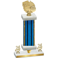 Premium Single Blue Glacier Year Basketball Trophy