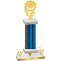 Premium Single Blue Glacier Second Place Pickleball Trophy