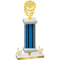 Premium Single Blue Glacier Third Place Pickleball Trophy