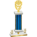 Premium Single Blue Glacier Year Pickleball Trophy