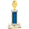 Premium Single Blue Glacier Second Place Pickleball Trophy