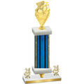 Premium Single Blue Glacier Year Pickleball Trophy