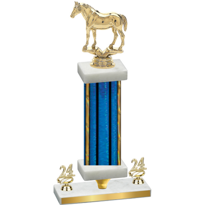 Premium Single Blue Glacier Year Horses Trophy