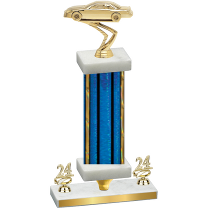 Premium Single Blue Glacier Year Cars Trophy