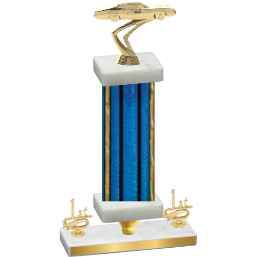 Premium Single Blue Glacier First Place Cars Trophy