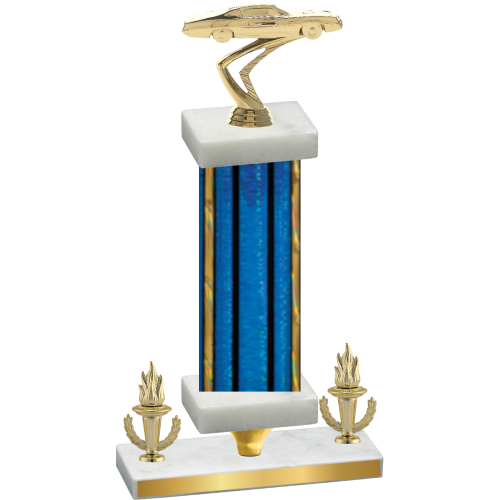 Premium Single Blue Glacier Victory Cars Trophy