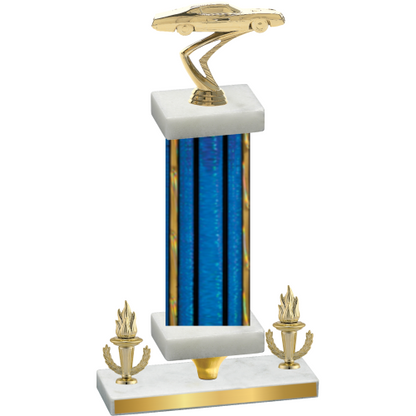 Premium Single Blue Glacier Victory Cars Trophy