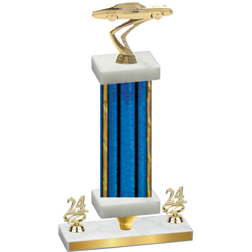 Premium Single Blue Glacier Year Cars Trophy