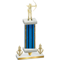 Premium Single Blue Glacier Victory Archery Trophy