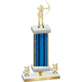 Premium Single Blue Glacier Year Archery Trophy
