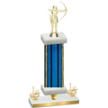 Premium Single Blue Glacier First Place Archery Trophy