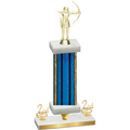 Premium Single Blue Glacier Second Place Archery Trophy