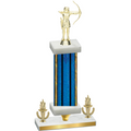 Premium Single Blue Glacier Victory Archery Trophy