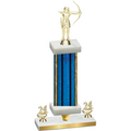 Premium Single Blue Glacier Year Archery Trophy