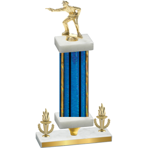 Premium Single Blue Glacier Victory Shooter Trophy