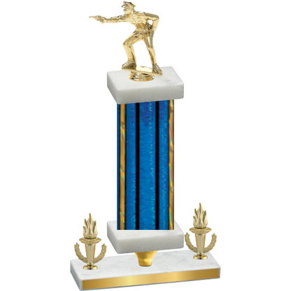 Premium Single Blue Glacier Victory Shooter Trophy