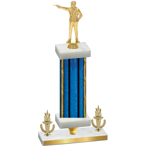 Premium Single Blue Glacier Victory Shooter Trophy