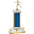 Premium Single Blue Glacier First Place Skater Trophy