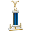 Premium Single Blue Glacier Victory Weights Trophy