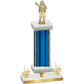 Premium Single Blue Glacier First Place Holiday Trophy