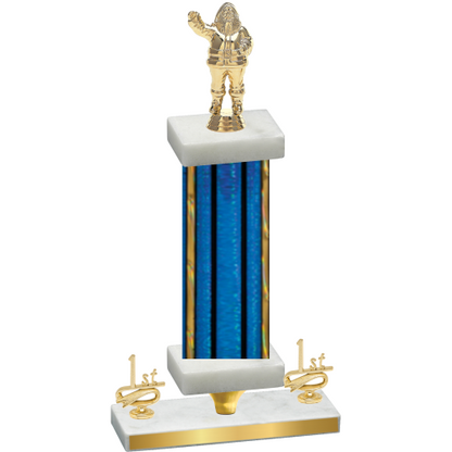 Premium Single Blue Glacier First Place Holiday Trophy