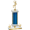 Premium Single Blue Glacier First Place Majorette Trophy
