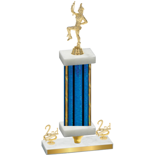 Premium Single Blue Glacier Second Place Majorette Trophy