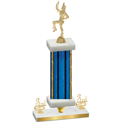 Premium Single Blue Glacier Third Place Majorette Trophy