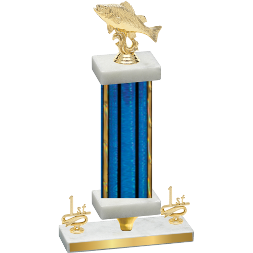 Premium Single Blue Glacier First Place Fishing Trophy