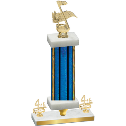 Premium Single Blue Glacier Fourth Place Music Trophy